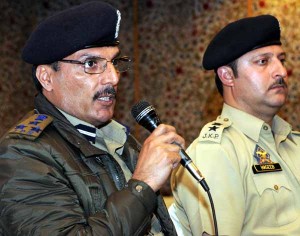 Shafkat Ahmad Watali, DIG Traffic addressing a press conference in Srinagar on Thursday. Shafkat Ahmad Watali, DIG Traffic addressing a press conference in Srinagar on Thursday.