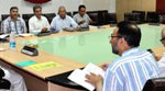page5-2 Minister for Forests and Environment, Mian Altaf Ahmed chairing a meeting of Social Forestry Department officers on Thursday.