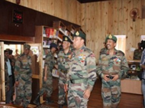 GOC Chinar Corps, Lt Gen S A Husnain inaugurating library at Uri.