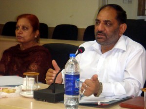 District Development Commissioner Samba Mubarak Singh at meeting of officers of Education & Social Welfare Department in Samba on Wednesday.