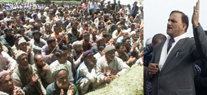 G M Saroori addressing a public meeting at Keshwan on Tuesday. G M Saroori addressing a public meeting at Keshwan on Tuesday.