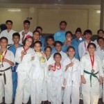 Medal winners of Jodhamal School Jammu posing for a group photograph. Medal winners of Jodhamal School Jammu posing for a group photograph.