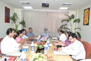 Vice Chancellor, Prof MPS Ishar chairing NAC meeting at Jammu University on Saturday.