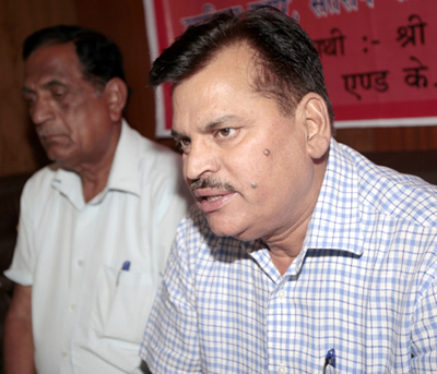 President Kabir Sabha talking to reporters at Jammu on Saturday. President Kabir Sabha talking to reporters at Jammu on Saturday.