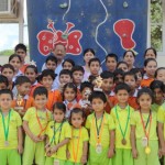 Children of Sprawling Buds School celebrating National Sports Day on Wednesday. Children of Sprawling Buds School celebrating National Sports Day on Wednesday.
