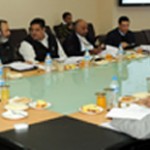 Chief Minister, Omar Abdullah chairing meeting of Board of Directors of JKSPDC at Srinagar on Wednesday.