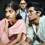 A scene from the play 'Do Zaaviye' directed by Balwant Thakur, presented in Natrang's Sunday Theatre.