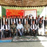 Participants alongwith Army officials posing for photograph during flag off ceremony of motivational Tour at Kalakote on Monday.