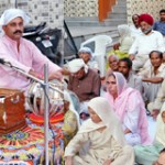 Artists performing at a Bhajan Sandhaya at Old Age Home on Monday.