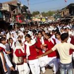 Students during rally at Mendhar on Thursday. -Excelsior/Nazki