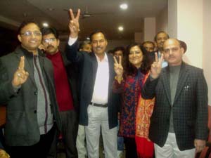 Newly elected office bearers of JUTA after announcement of results on Thursday.