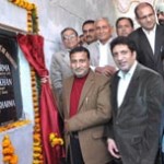 Minister for PHE, Sham lal Sharma and MoS Revenue, Aijaz Ahmed Khan laying foundation stone of Mini Secretariat Complex at Akhnoor on Friday.