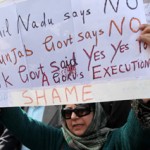 PDP legislators led by Mehbooba Mufti protesting outside Central Hall of Legislature on Thursday.