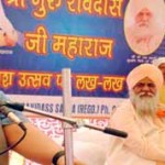 Provincial President National Conference Devender Singh Rana addressing a congregation at Satsang of Guru Ravi Dass on Tuesday.