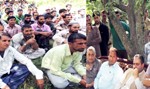 Provincial President NC Devender Singh Rana addressing public gathering at Doda on Wednesday.