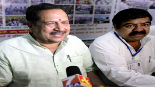 RSS member Indresh Kumar at a press conference at Jammu on Tuesday. -Excelsior/Rakesh