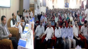 Dignitaries during Mehfil-e-Na’at at SP College on Thursday.