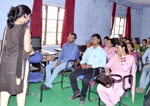 Participants listening to a speaker during Faculty Exchange Programme at VMCE Ramgarh on Tuesday.