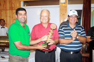Dignitaries during tee off ceremony of Golf Tournament in Srinagar.
