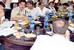 JU Vice-Chancellor Prof MPS Ishar chairing a meeting with Civil Administration at JU on Monday.