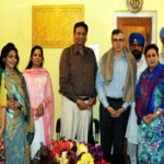 Chief Minister Omar Abdullah alongwith members of Public Accounts Committee of Punjab Assembly at Srinagar on Thursday.