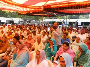 Ex-servicemen rally at Poonch on Thursday.