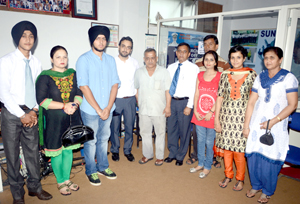 Deck Cadets at the felicitation programme by Sunrise on Wednesday.
