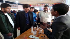 Renewal Energy Project Director Ladakh and Conservator Forest Ladakh Region Jagmat Tapka inspecting Science Gadget Programme at Lamdom Model School, Leh.