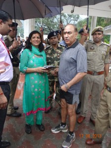 Union Home Secretary Anil Goswami at Mata Vaishno Devi Ji Shrine on Saturday.