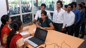 Candidates at Aryans Job Fest.