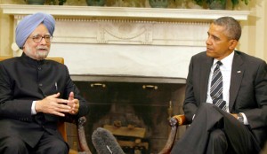 Prime Minister, Dr Manmohan Singh and President Barack Obama at the White House in Washington DC on Friday.