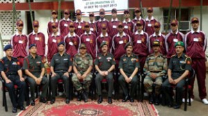 Participants of ‘Paigam-e-Aman’ posing for photograph at Jammu on Monday.