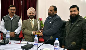 DDC Mubarak Singh during workshop at Doda on Friday.