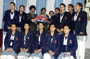 The winner students of Army Public School, Akhnoor posing for group photograph after Prize distribution function on Tuesday.