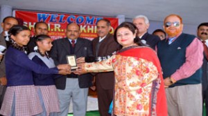 The chief guest alongwith the other officials and winning students posing for photograph on Friday.