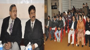 Director General Youth Services and Sports, Navin Aggarwal and Deputy Director Ved Parkash during a review meeting with organising committee of 59th National School Games.