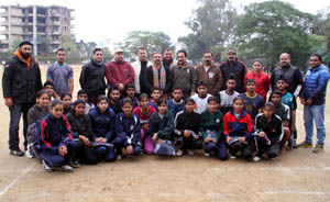 State Kabaddi teams posing alongwith the office bearers of the Association.