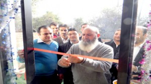 Farooq Ahmed Peer inaugurating branch of Axis Bank at Dharmal on Saturday.