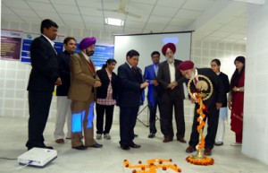 Chairman S Rangil Singh along with faculty of Engineering Departments while  inaugurating one day workshop on Friday.