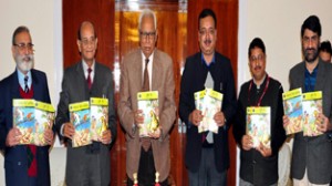 Governor N N Vohra releasing books on Wednesday.