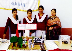 Students during exhibition at Udhampur on Wednesday.