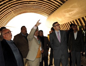 Chief Minister Omar Abdullah inspecting a tunnel on Jammu-Udhampur road on Thursday.