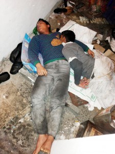 Two employees of 17 Miles Hotel who were found dead in the changing room of the hotel on Saturday.—Excelsior/Gautam