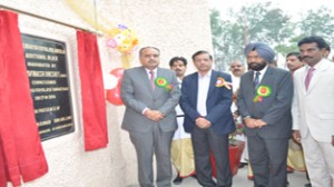 Dignitaries inaugurating Additional Block at KV Bantalab in Jammu.