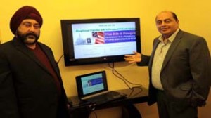 Avinash Nichkawde presenting details of investor visa during awareness programme at Jammu on Tuesday. -Excelsior/ Rakesh