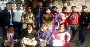 Group of youth to participate in cultural programme posing for a group photograph.