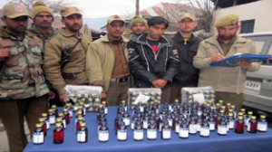 Narcotic smuggler in police net at Bhaderwah. —Excelsior/Tilak Raj