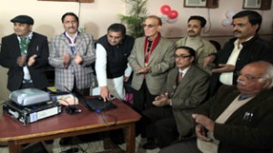 Social and political activists during a programme at Press Club Jammu on Sunday.—Excelsior/Rakesh