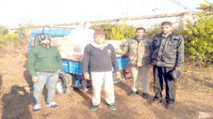 Polythene smugglers in the custody of Commercial Taxes team.