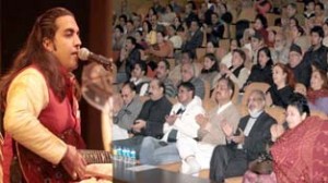 Sufi singer Ankit Batra performing at Jammu . -Excelsior/Rakesh